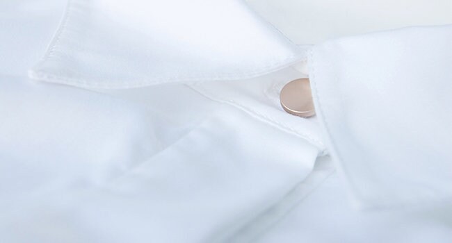 DRESS: Asymmetric White cotton poplin shirt dress DRESS: Asymmetric White cotton poplin shirt dress