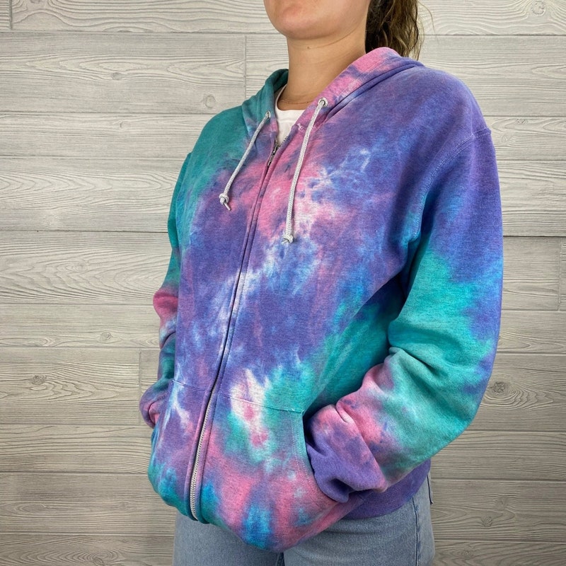 Zip up Tye Dye Womens Etsy