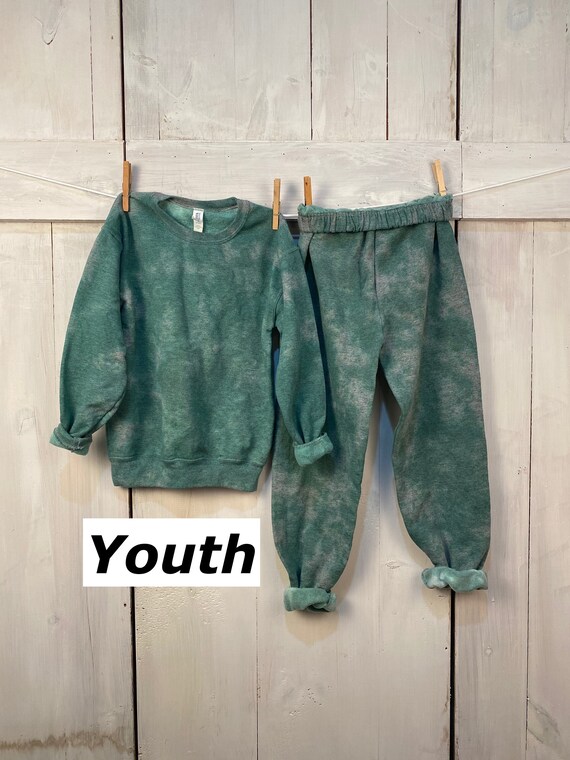 Kids Tie-dye Sweatsuit // Sea Glass Green // Crew Neck Tie-dye Sweatshirt +  Drawstring Tie-dye Joggers Sweatpants // Tie Dye Set - Etsy Canada