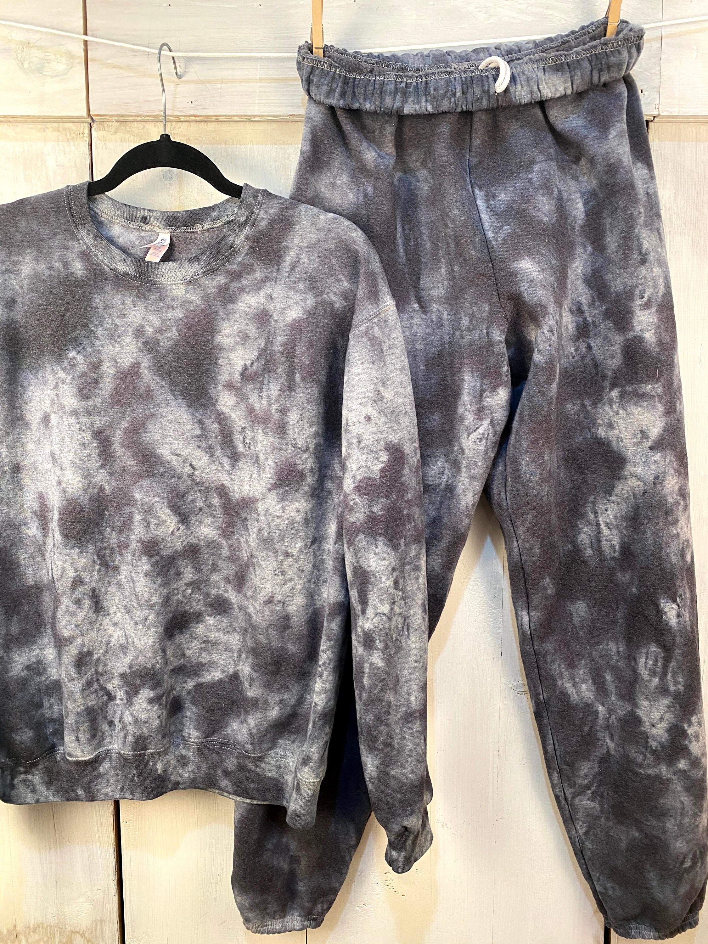 mens tie dye sweat suit