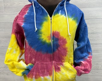The Classic Tie Dye Zipper Hoodie - Etsy