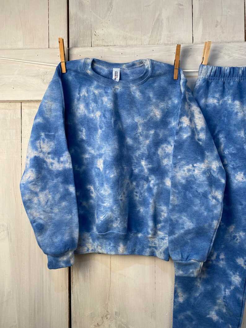 navy tie dye sweatsuit