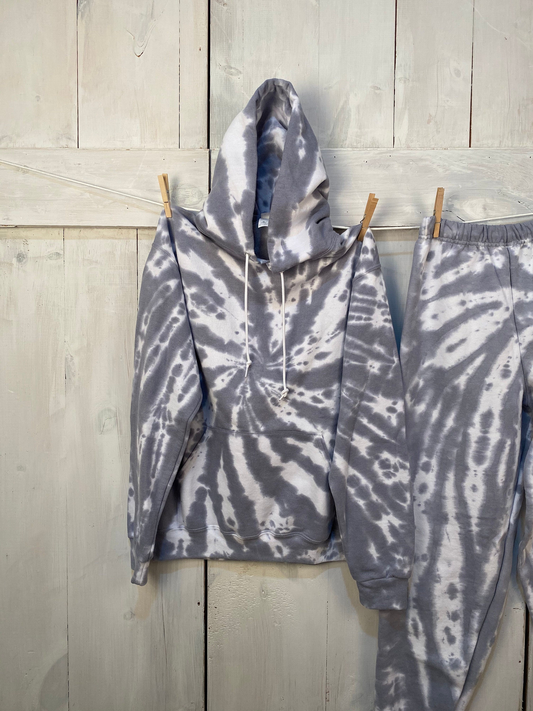 Mens grey tie dye hoodie hotsell