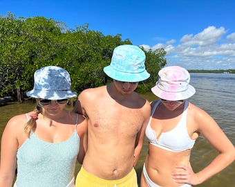 Adult sized 100% Cotton Packable Fishing Hunting Summer Travel Bucket Cap Hat / 22 colors!