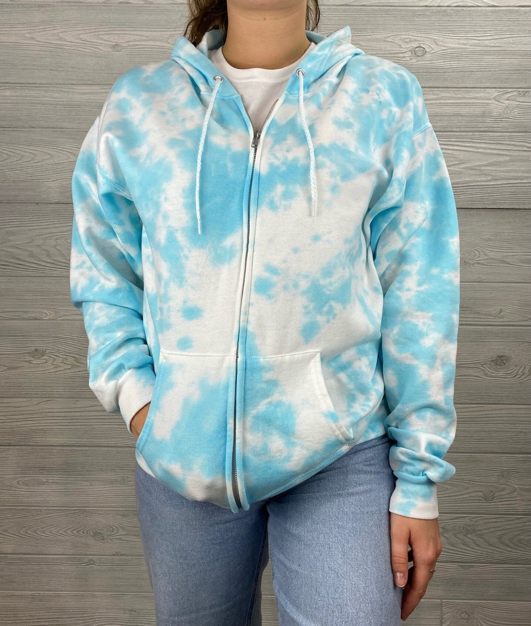 【DISCERNMENT】Unisex Tie Dye Over Hooded Zip Up DISCERNMENT (ディーサーメント) - 男女兼用タイダイオーバー