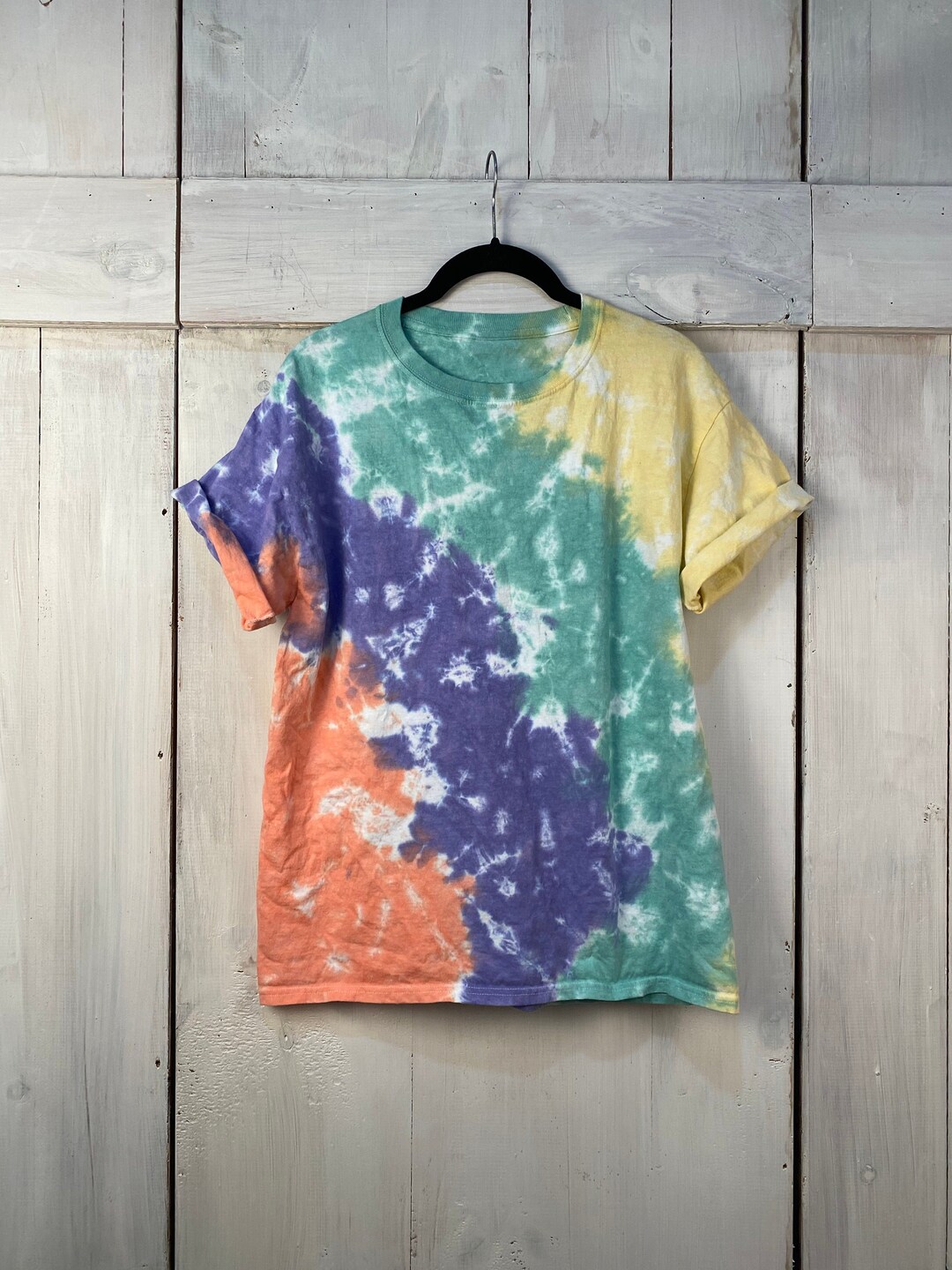 Short-sleeve Tie-dye Tee // Sorbet - Etsy