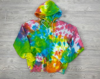 The Classic Tie Dye Zipper Hoodie - Etsy