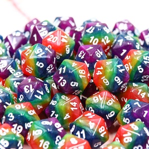 Premium D20 Dice Assorted D20 Multiple Styles Available 20mm Dungeons and Dragons, DND, MTG Game image 3