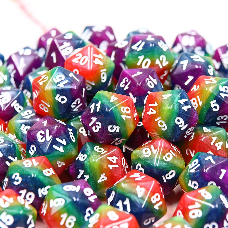 Premium D20 Dice Assorted D20 Multiple Styles Available 20mm Dungeons and Dragons, DND, MTG Game image 3