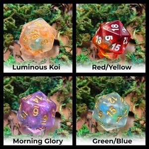 Premium D20 Dice Assorted D20 Multiple Styles Available 20mm Dungeons and Dragons, DND, MTG Game image 2