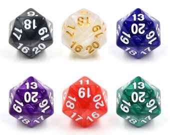 HD Spindown D20 Dice - Pearl Count Down Dice -  Dungeons and Dragons, DND, MTG Game Spindown Dice