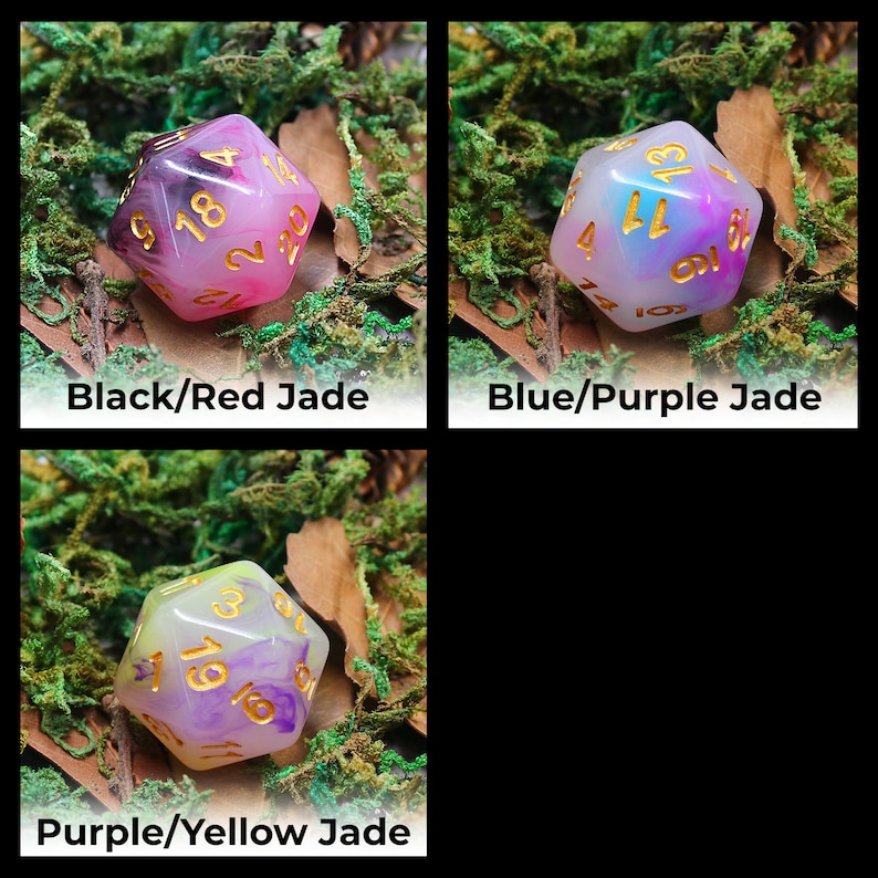 Premium D20 Dice Assorted D20 Multiple Styles Available 20mm Dungeons and Dragons, DND, MTG Game image 6