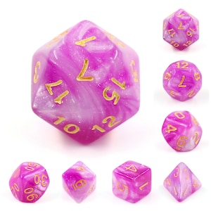HD First Love Dice Set, 7 piece polyhedral dice set, DND, RPG Dice Set