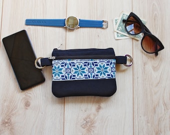 Festival Travel Pocket Waist Bag, Ethnic Burlap Belt Pouch for Women, Phone and Money Bum Bag