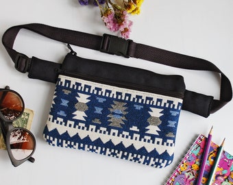 Boho Fanny Pack, Tapestry Belt Bag, Festival Waist Purse