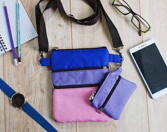 Waterproof Nylon Crossbody Bag Set, Coin Purse