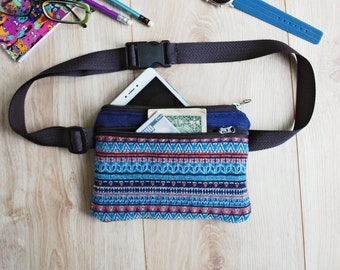 Mini Fanny Pack Men Women, Small Belt Bag, Waist Pouch for Kids Teenagers, Travel Hiking Hip Pouch Wallet (Plus Size Option)