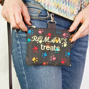 Dog Treat Pouch Bag with Clip, Personalized Dogs Treat Pouch, Xmas Gift Idea