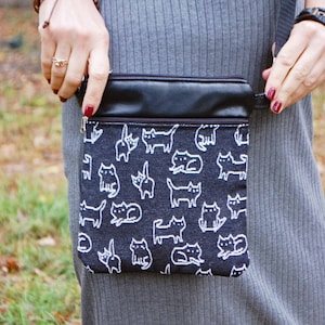 Cat Crossbody Purse for Women, Cats Pouch, Festival Travel Pocket Sling Pouch, Cat Lover Gift