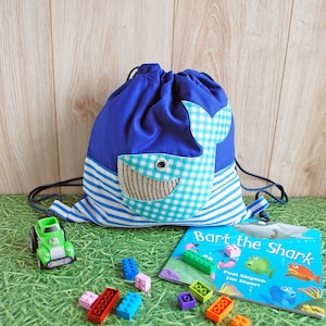 Drawstring Mini Backpack with Whale for Boys Girls, Drawstring Bag for Kids, Whale Gift Idea Kids