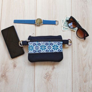 Festival Travel Pocket Waist Bag, Ethnic Burlap Belt Pouch for Women, Phone and Money Bum Bag