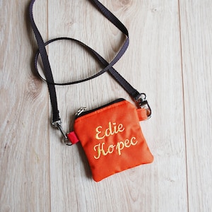 Sac avec attache buccale, Porte-monnaie étanche enfant, Étui protège-dents, Pochette anti-grincement des dents, Étui-sucette, Mini-sac personnalisé argent pour enfant