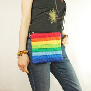 Rainbow Crossbody Bag, LGBT Pride Accessory, Gay Lesbian Pouch