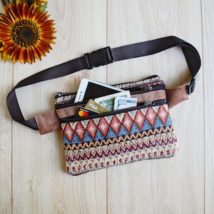 Riñonera de terciopelo para mujer, riñonera naranja quemada, riñonera Gypsy Boho, riñonera de talla grande
