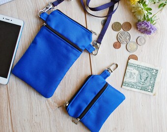 Nylon Micro Bag Set, Cell Phone Case and Coin Purse, Necklace Neck Bag