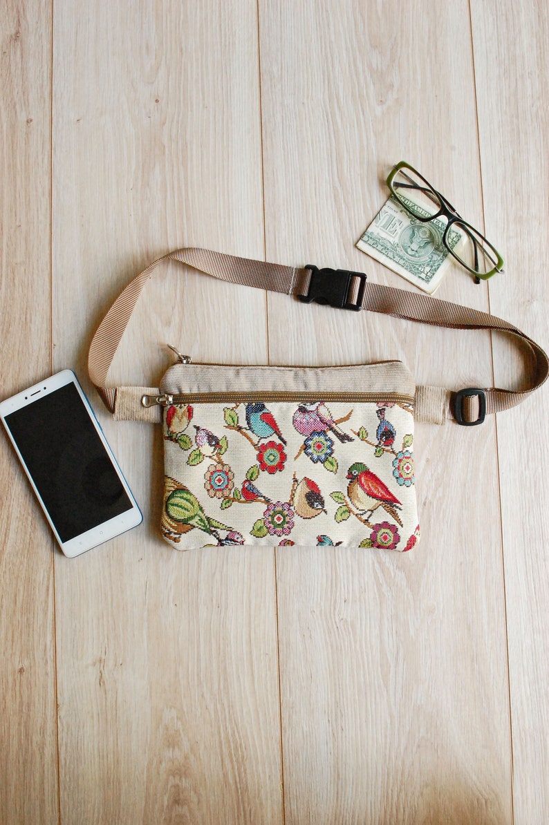 Velvet Fanny Pack and Crossbody Pouch Set Birdy Matching - Etsy