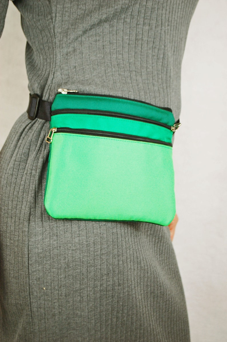 Small Bum Bag Green Waist Bag Clover Shamrock Decor St Men and Women Irish Bag Patrick/'s Day Accessory