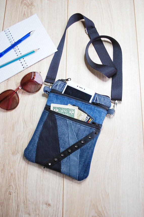 Blue Gothic Cross Body Pouch Crossover Purse for Cell Phone - Etsy