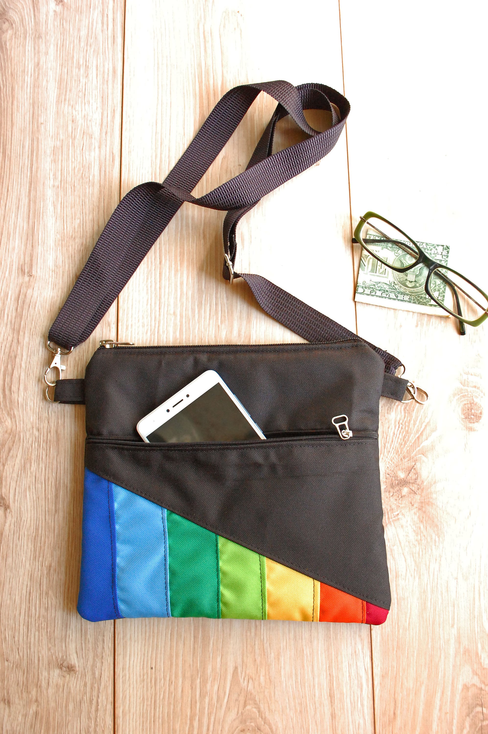 Rainbow Crossbody Pouch Cross Body Bag LGBTQ Pride Etsy