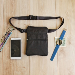 Riñonera vertical para mujeres y hombres, riñonera plana impermeable, riñonera de verano, cartera con cinturón de talla grande