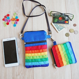 Porte-monnaie et sacoche arc-en-ciel, accessoire de fierté LGBT, cadeau gay lesbien, petite pochette pour téléphone portable, porte-clés pochette pour cartes