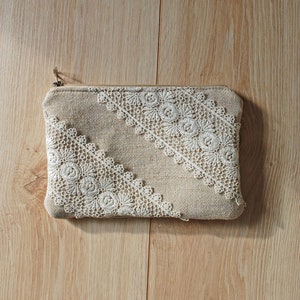 Small Simple Ivory Lace Clutch Bridal Hangbag for Wedding - Etsy