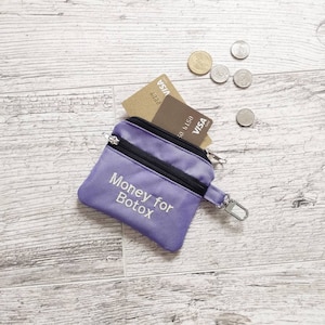 Personalized Coin Purse Keychain, Money Cash Coin Mini Bag, Custom Change Card Holder Pouch