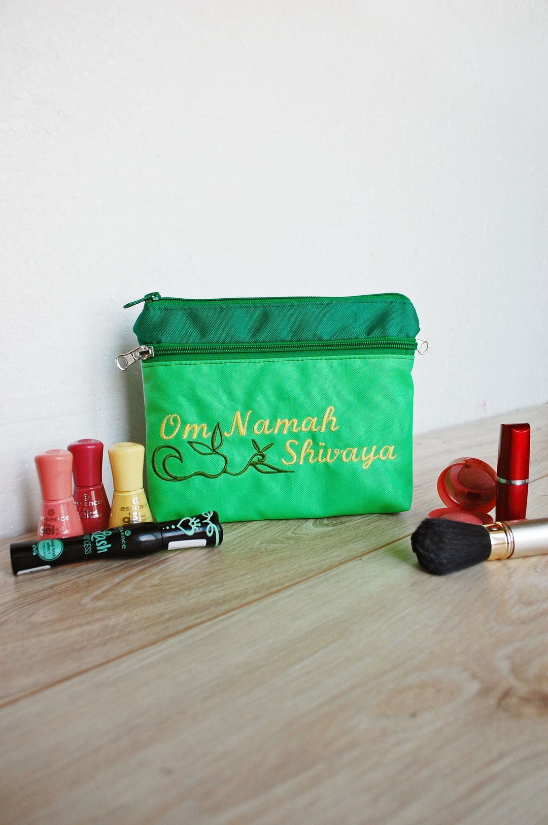XYANFA Yoga-Lehrer Make-up-Tasche – Baumwolle/Leinen, 23x18 Cm, Personalisierbar