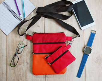 Mini Crossbody Bag Set, Waterproof Nylon, Coin Pouch