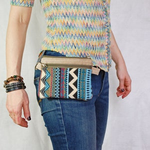 Bolso de cinturón bohemio para hombre y mujer, riñonera para teléfono, bolso de viaje para festival, riñonera