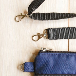 Blue Waterproof Nylon Crossbody Bag, Cell Phone Pouch, Travel Wallet image 6