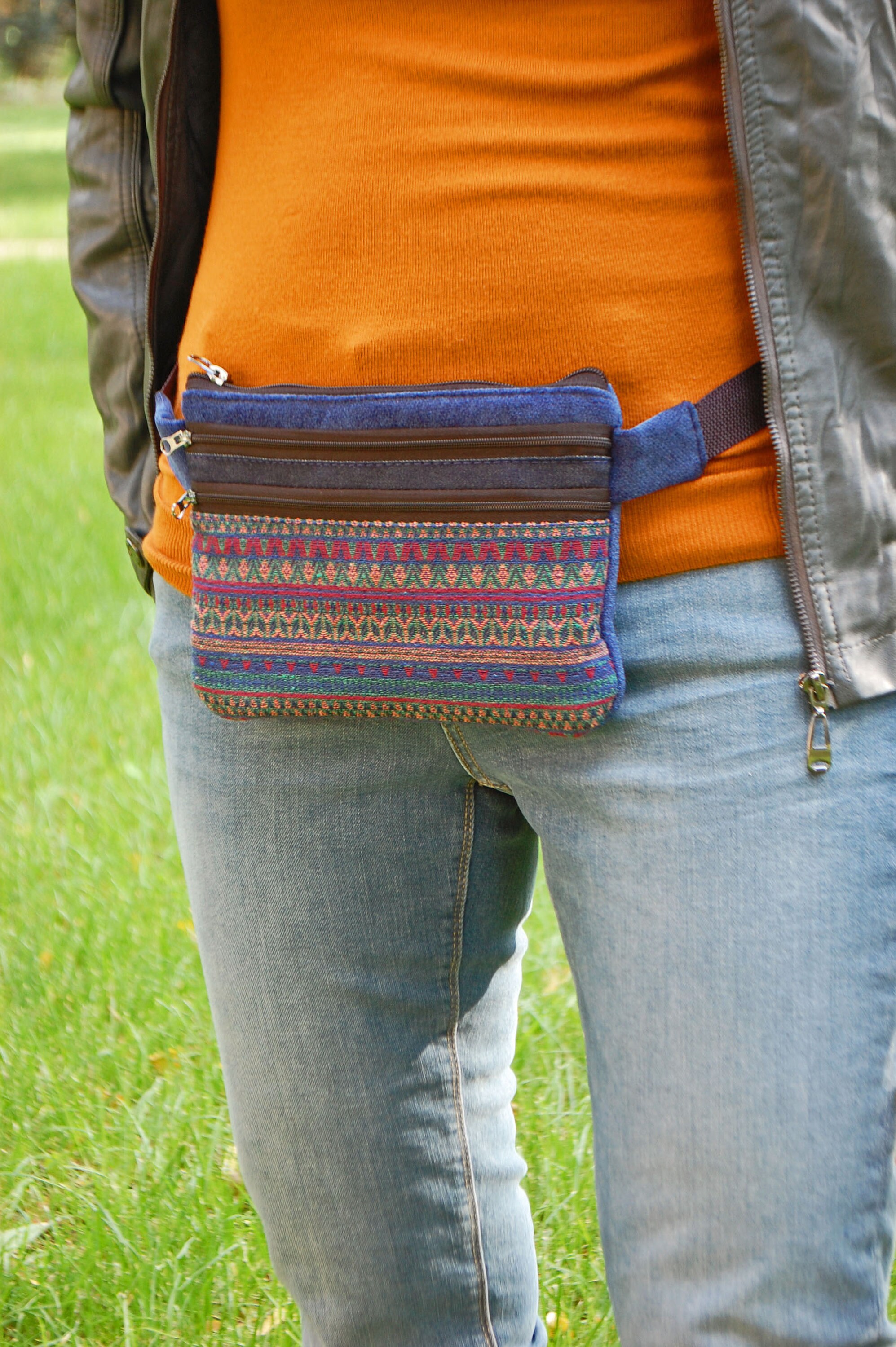 Blue Fanny Pack Pouch for Women Boho Hippie Waist Bag Ethnic | Etsy