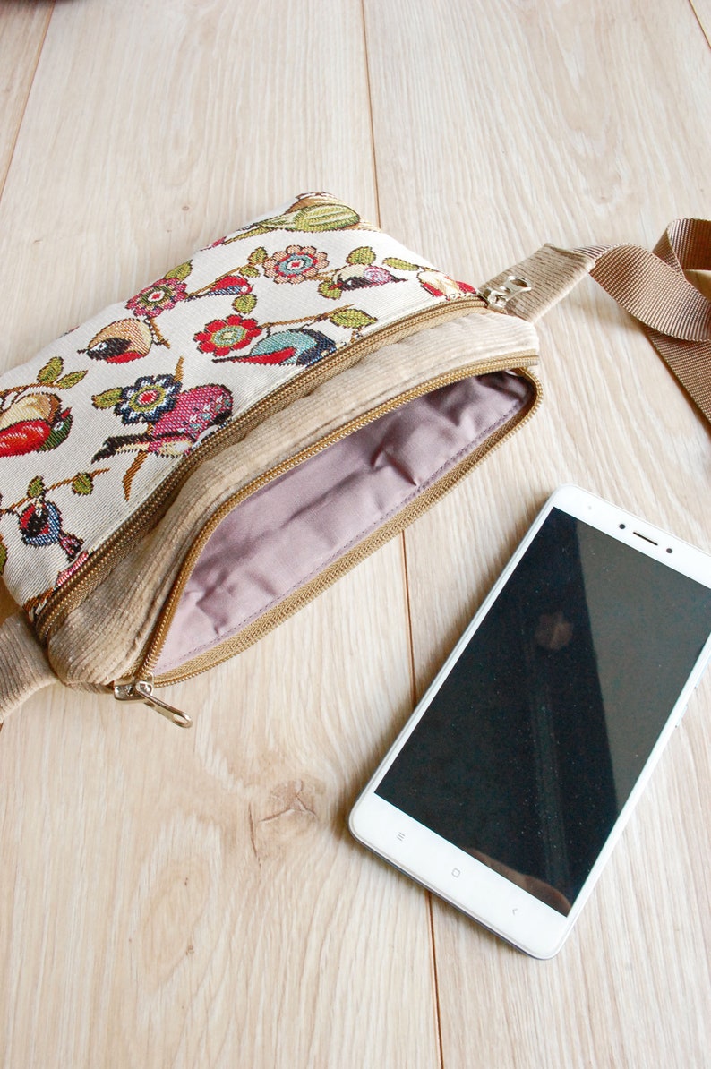 Velvet Fanny Pack for Women Tapestry Waist Bag Summer Fall - Etsy