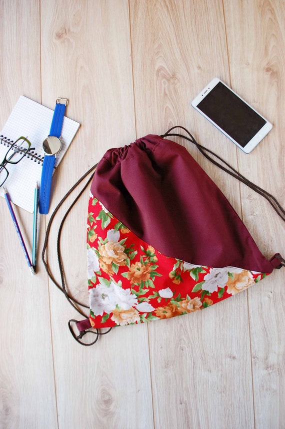 Hippie Boho Drawstring Bag Backpack Pouch for Women Picnic Beach Cinch Sack Small Foldable Rucksack for Sports Uniform Etsy
