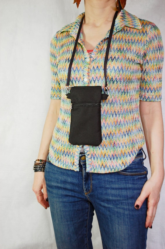 Sustainable necklace case - batik cell phone cases with strap | filia x  change