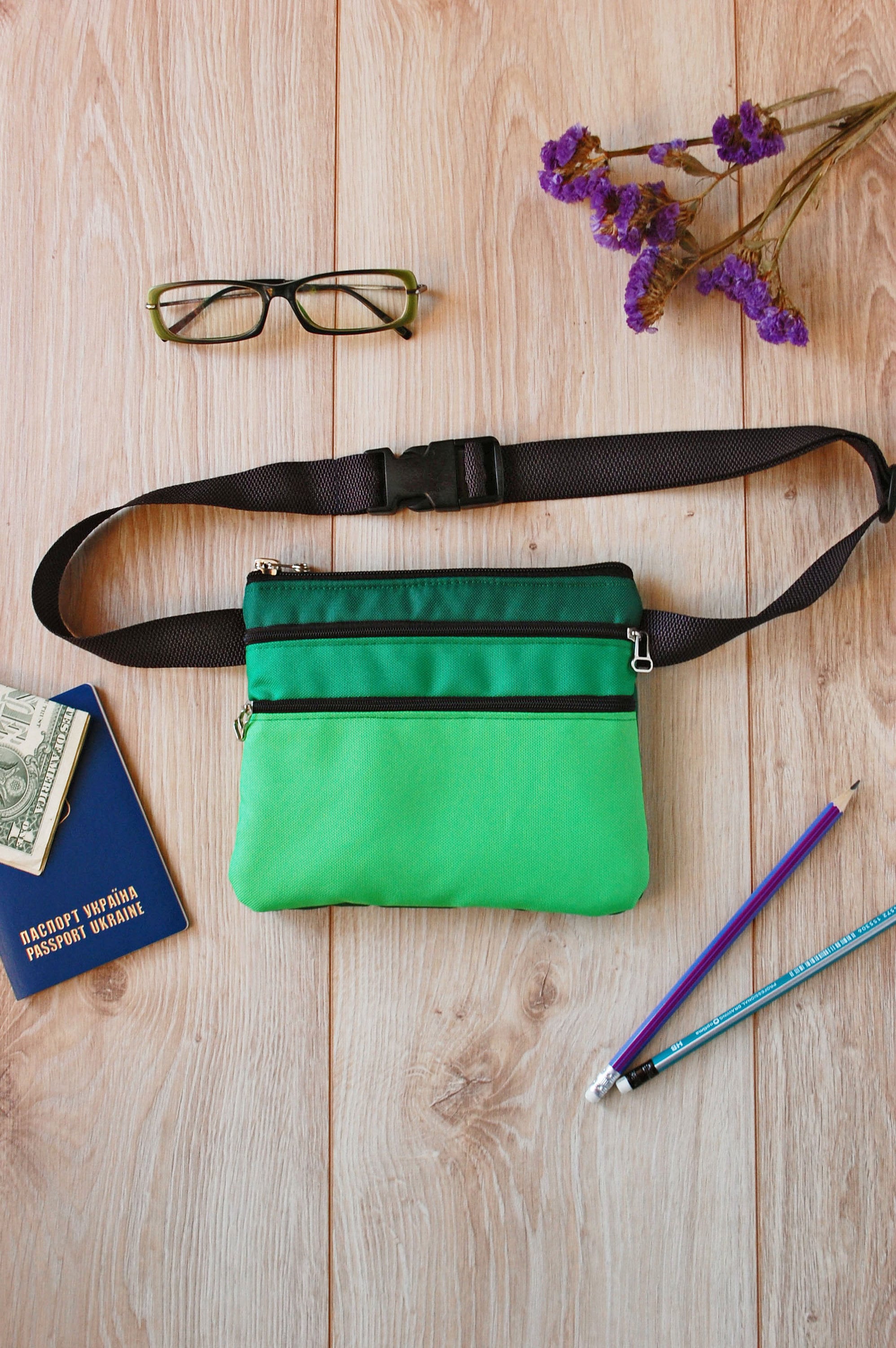 Green Waist Bag for Women Small Bum Bag for Men Waterproof Etsy