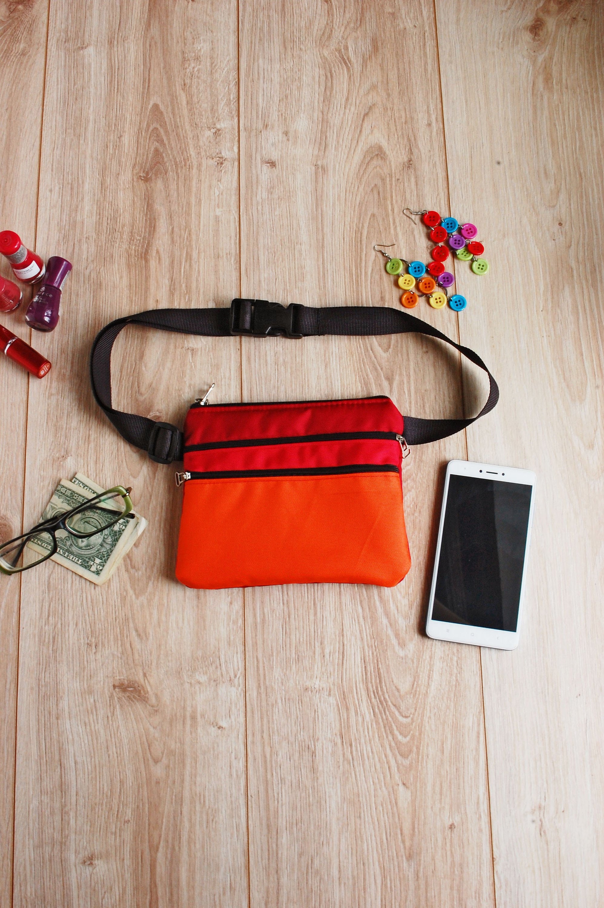 small flat fanny pack