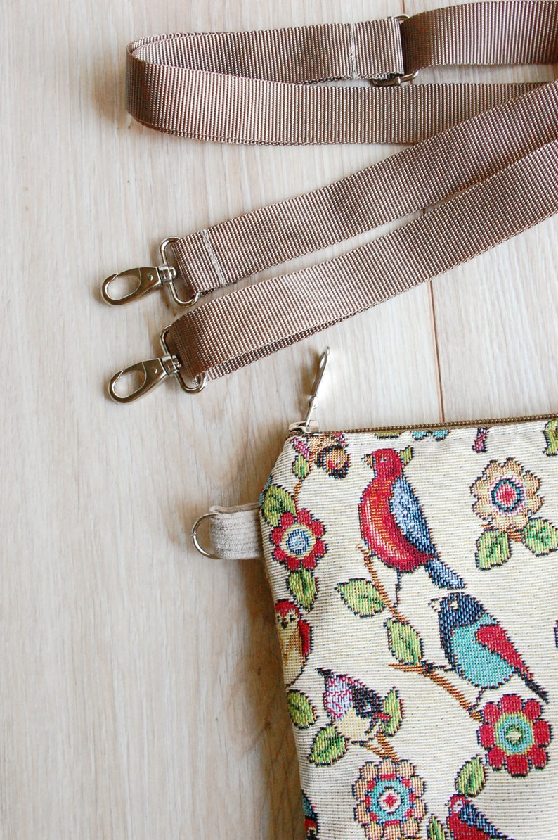 Velvet Crossbody Bag Over Body Cross Shoulder Pouch Bird - Etsy