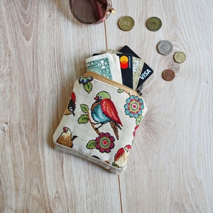 Mini monedero Birdy, bolsa pequeña para tampones, bolsa para cambiar dinero, organizador de pastillas medicinales, regalo para amantes de los pájaros