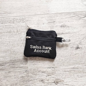 Small Custom Coin Purse, Personalized Money Pouch, Cards Holder Pouch, Customized Keychain Bag